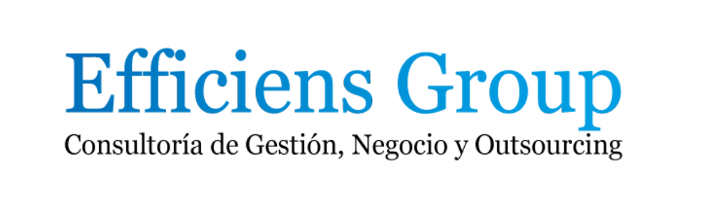 logo efficiens group en azul y negro para fondo transparente